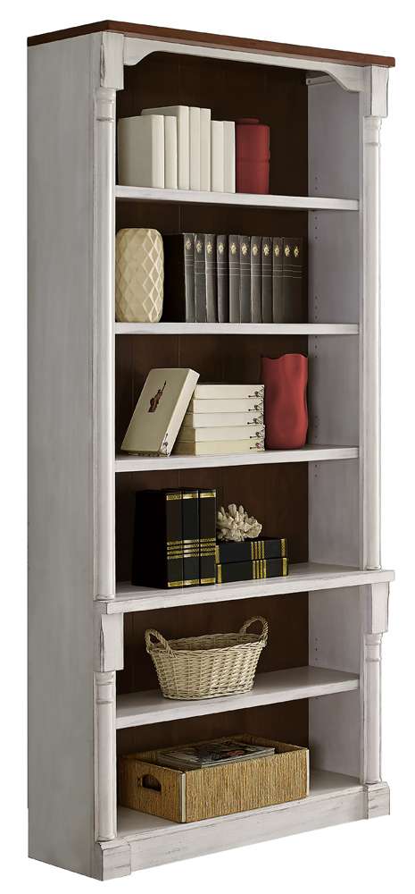 Martin Furniture - Durham Rustic Open 8 Wood Bookcase, White - IMDU4294 veiw 1