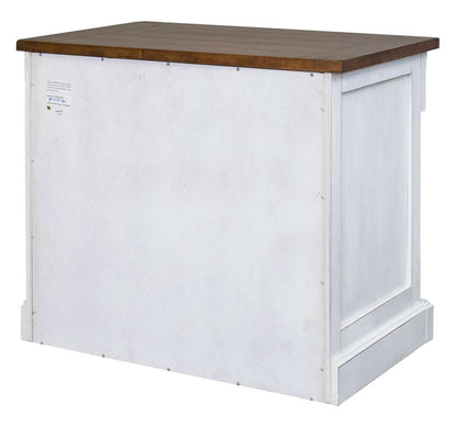 Martin Furniture - Durham Rustic Wood Lateral File With Locking Legal/Letter File Drawer, White - IMDU455 veiw 4