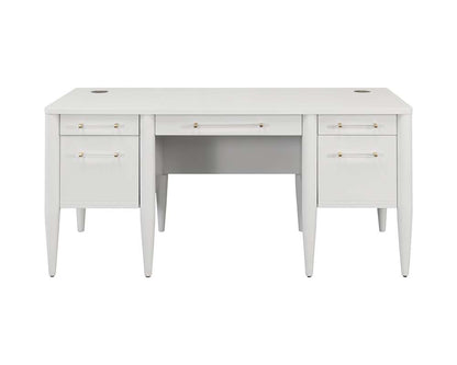 Martin Furniture - Shasta - Contemporary Half-Pedestal Desk, Office Desk, Accent Desk, White - IMSH660 veiw 2