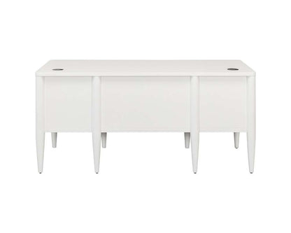 Martin Furniture - Shasta - Contemporary Half-Pedestal Desk, Office Desk, Accent Desk, White - IMSH660 veiw 3