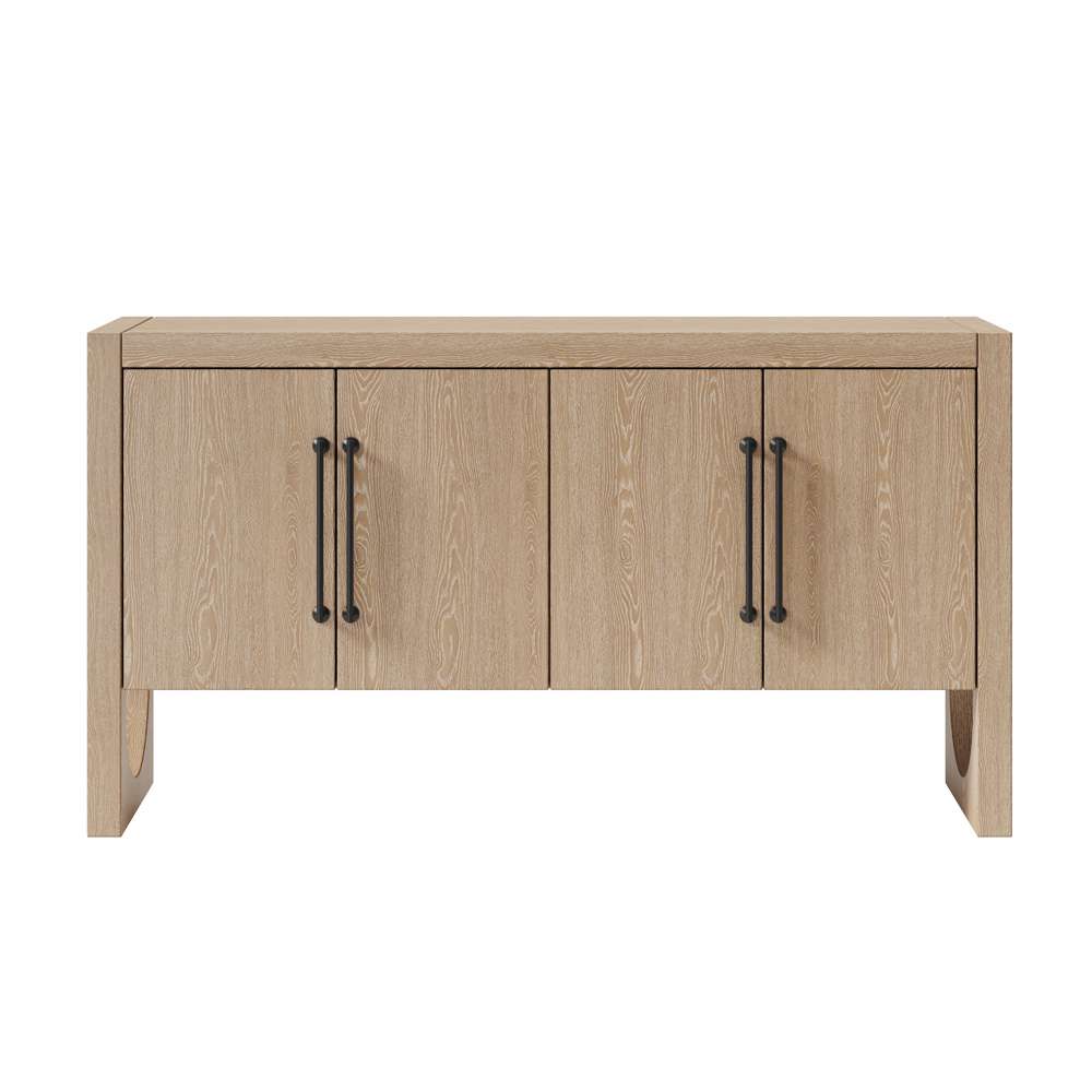 Martin Furniture - Canyon Drive - Modern Wood Sideboard, Office Storage, TV Stand, Entertainment Console, Storage Cabinet, Fully Assembled, Light Brown - IMCD370 veiw 1