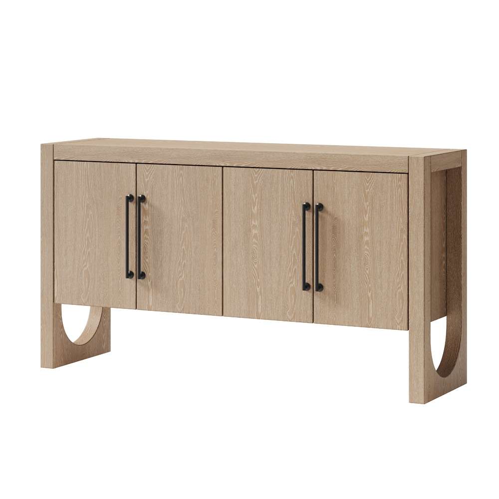 Martin Furniture - Canyon Drive - Modern Wood Sideboard, Office Storage, TV Stand, Entertainment Console, Storage Cabinet, Fully Assembled, Light Brown - IMCD370 veiw 2