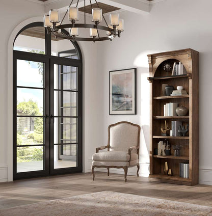 Martin Furniture - Stratton - Traditional 8 Tall Wood Bookcase, Storage Organizer, Display Shelf, Fully Assembled, Brown  - IMST4094 veiw 1