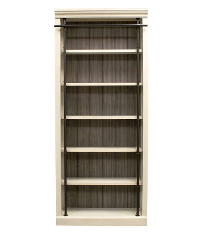 Martin Furniture - Toulouse Fully Assembled 8 Tall Bookcase, Aged Chateau White - IMTE4094W veiw 1