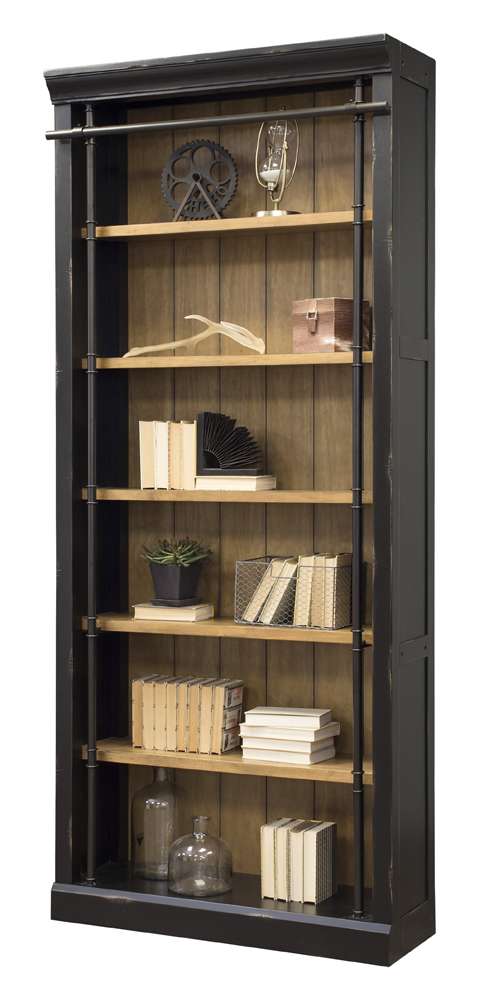 Martin Furniture  -  Toulouse 8 Tall Wood Bookcase, Fully Assembled, Black - IMTE4094 veiw 1