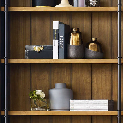 Martin Furniture  -  Toulouse 8 Tall Wood Bookcase, Fully Assembled, Black - IMTE4094 veiw 2