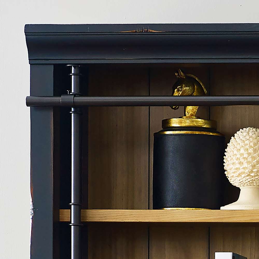 Martin Furniture  -  Toulouse 8 Tall Wood Bookcase, Fully Assembled, Black - IMTE4094 veiw 4