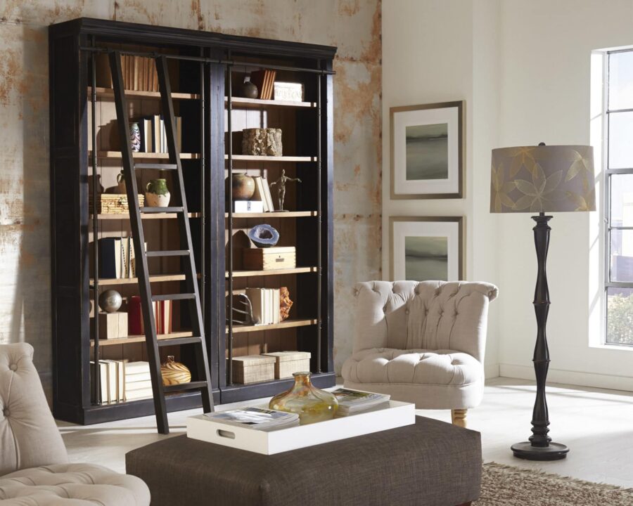 Martin Furniture  -  Toulouse 8 Tall Wood Bookcase, Fully Assembled, Black - IMTE4094 veiw 9