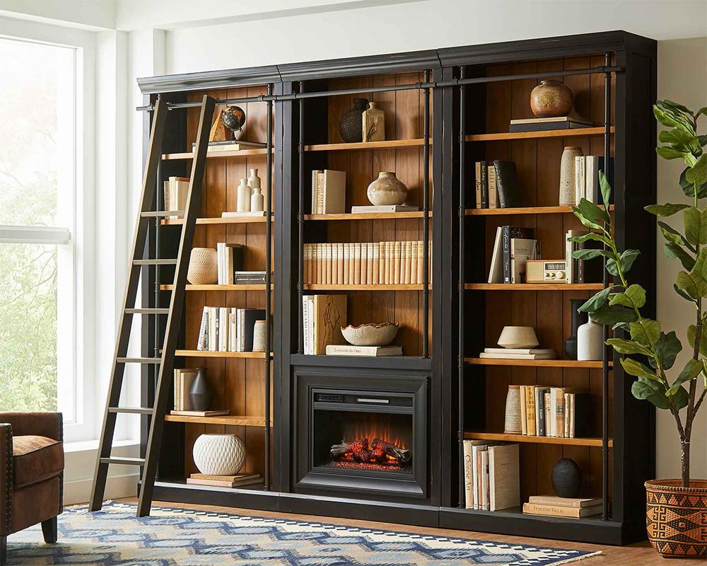 Martin Furniture - Toulouse - 94 H Fireplace Bookcase - IMTE4094FP veiw 6