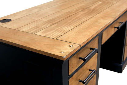 Martin Furniture - Toulouse Executive Desk, Black - IMTE680 veiw 3