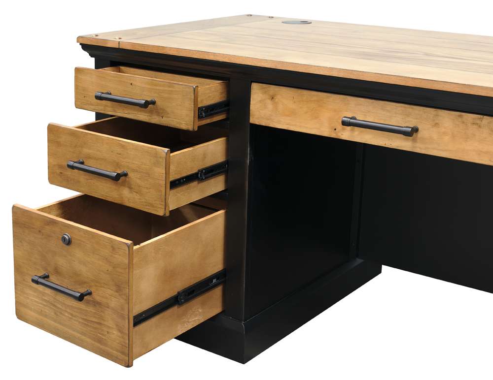 Martin Furniture - Toulouse Executive Desk, Black - IMTE680 veiw 5