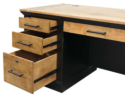 Martin Furniture - Toulouse Executive Desk, Black - IMTE680 veiw 5