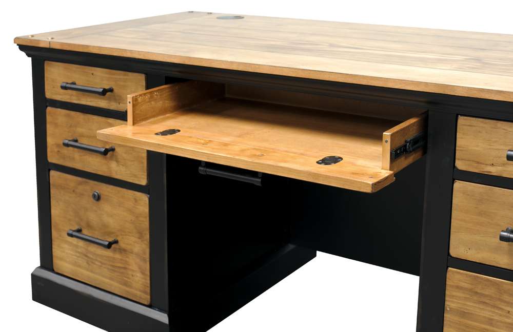 Martin Furniture - Toulouse Executive Desk, Black - IMTE680 veiw 6
