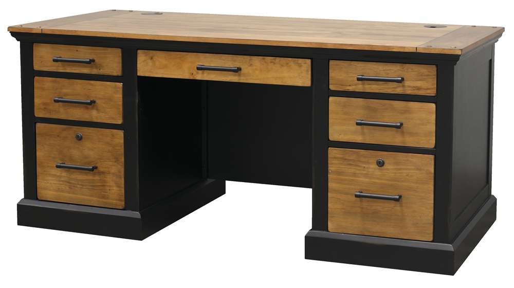 Martin Furniture - Toulouse Executive Desk, Black - IMTE680 veiw 7