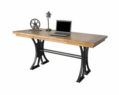 Martin Furniture - Toulouse - Rustic Writing Desk, Writing Table, Office Desk, Brown - IMTE384-KIT view 1
