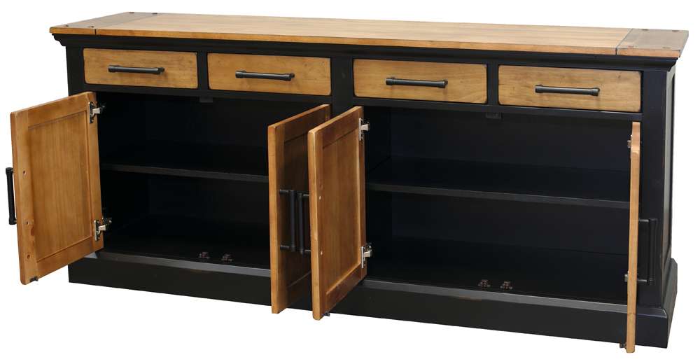 Martin Furniture - Toulouse Wood Credenza, Black - IMTE689 veiw 3
