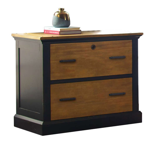 Martin Furniture - Toulouse Wood Lateral File With Legal/Letter File Drawer, Black - IMTE450 veiw 1