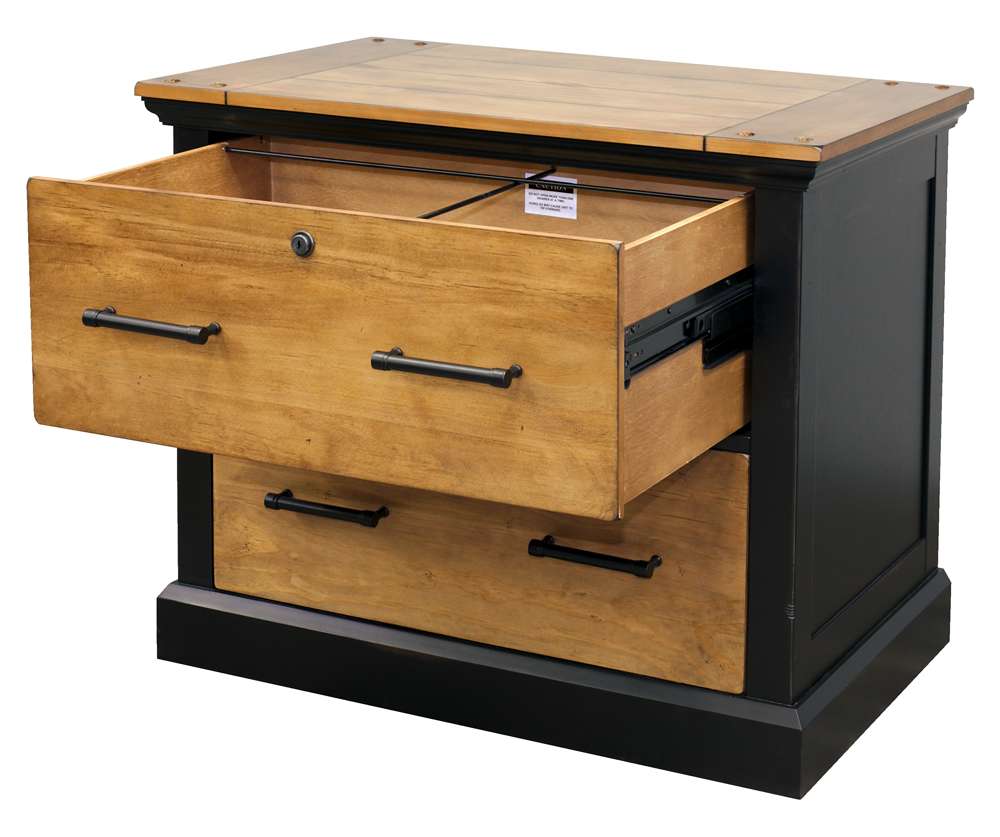 Martin Furniture - Toulouse Wood Lateral File With Legal/Letter File Drawer, Black - IMTE450 veiw 5