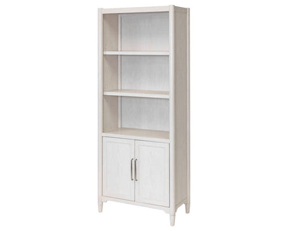 Martin Furniture - Towne - Modern Wood Bookcase with Doors, Office Shelving, Storage Cabinet, Fully Assembled, White - IMTO3278D view 1