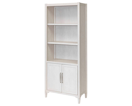 Martin Furniture - Towne - Modern Wood Bookcase with Doors, Office Shelving, Storage Cabinet, Fully Assembled, White - IMTO3278D view 1