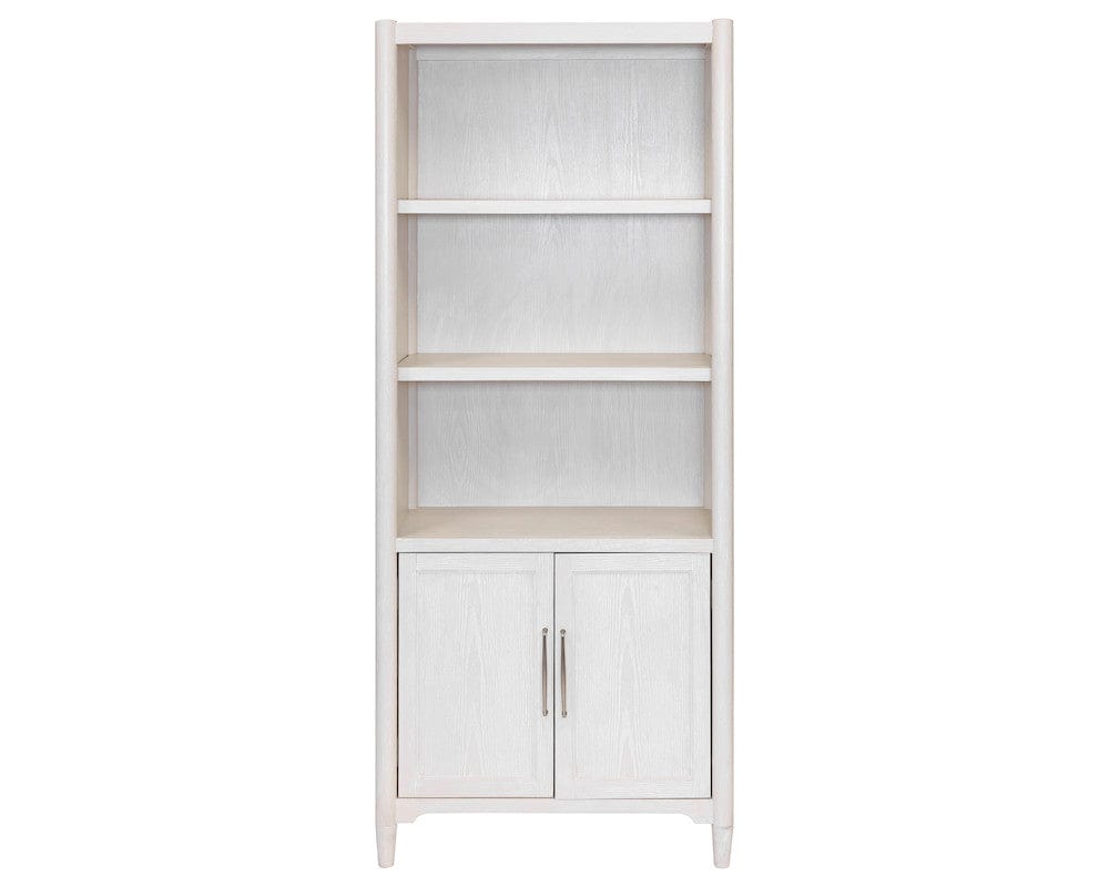 Martin Furniture - Towne - Modern Wood Bookcase with Doors, Office Shelving, Storage Cabinet, Fully Assembled, White - IMTO3278D view 7