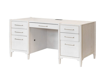 Martin Furniture - Towne - Modern Wood Desk, Office Storage, Writing Table, Fully Assembled, White - IMTO689 view 1