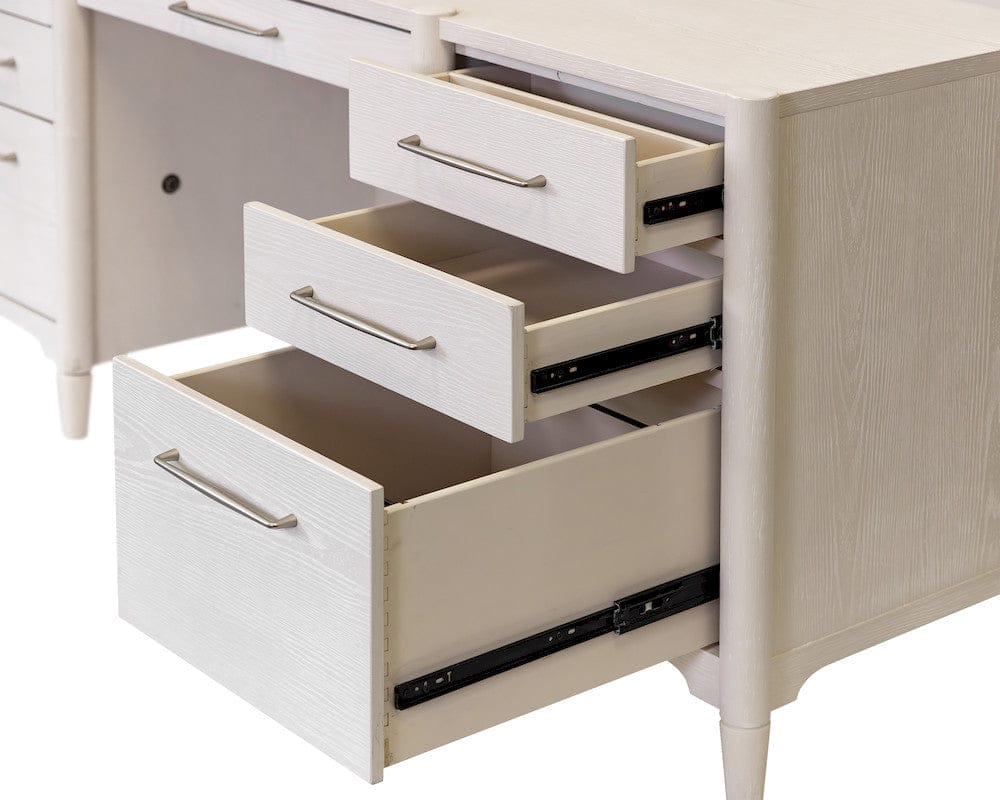Martin Furniture - Towne - Modern Wood Desk, Office Storage, Writing Table, Fully Assembled, White - IMTO689 view 3