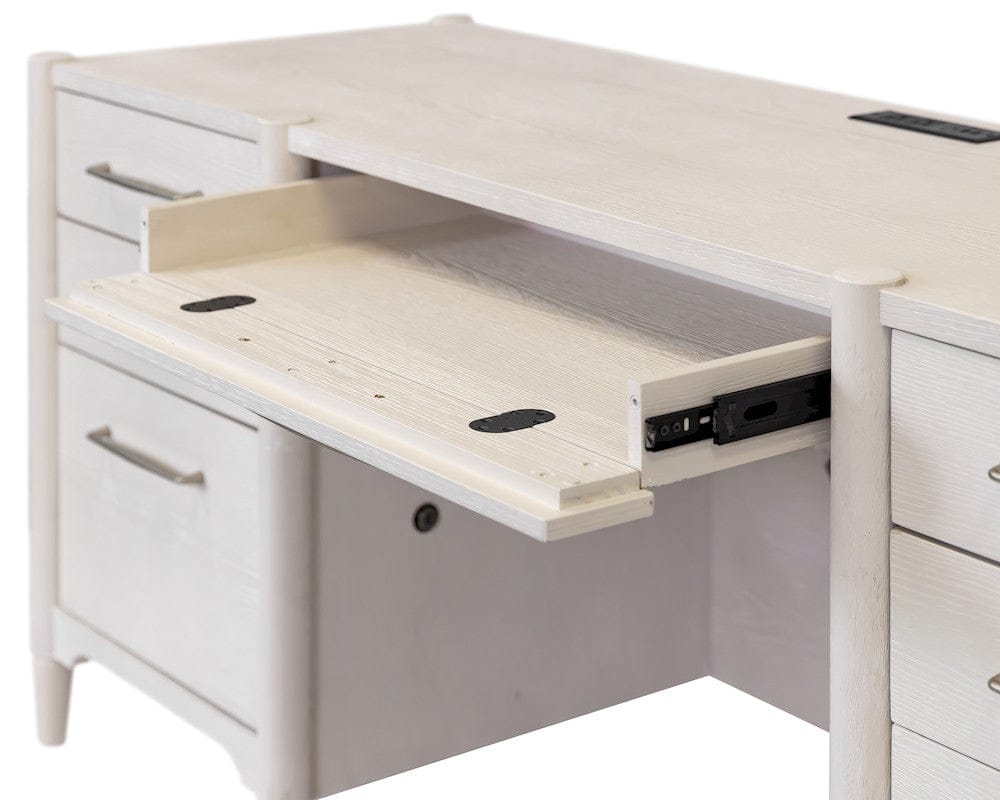Martin Furniture - Towne - Modern Wood Desk, Office Storage, Writing Table, Fully Assembled, White - IMTO689 view 7