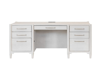 Martin Furniture - Towne - Modern Wood Desk, Office Storage, Writing Table, Fully Assembled, White - IMTO689 view 8