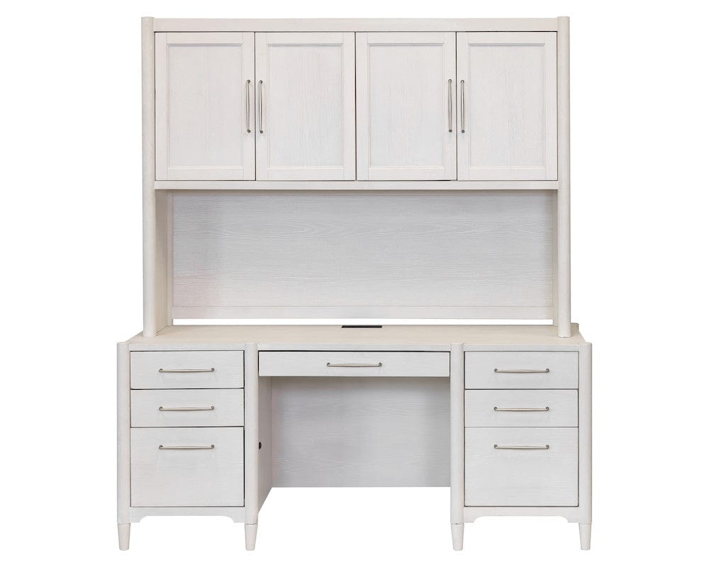 Martin Furniture - Towne - Modern Wood Desk with Hutch, Office Storage, Writing Table with Cabinet, Fully Assembled, White - IMTO682-689KIT view 5