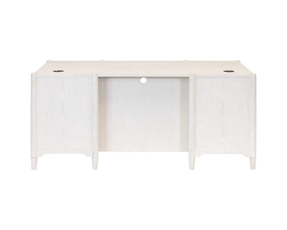 Martin Furniture - Towne - Modern Wood Double Pedestal Executive Desk, Writing Table, Office Storage, Fully Assembled, White - IMTO680 view 3