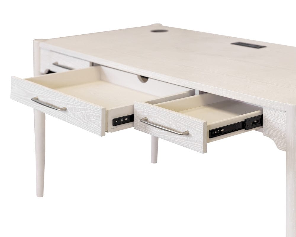 Martin Furniture - Towne - Modern Wood Office Writing Desk, Storage Table, White - IMTO384 view 5