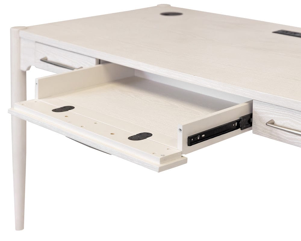 Martin Furniture - Towne - Modern Wood Office Writing Desk, Storage Table, White - IMTO384 view 7