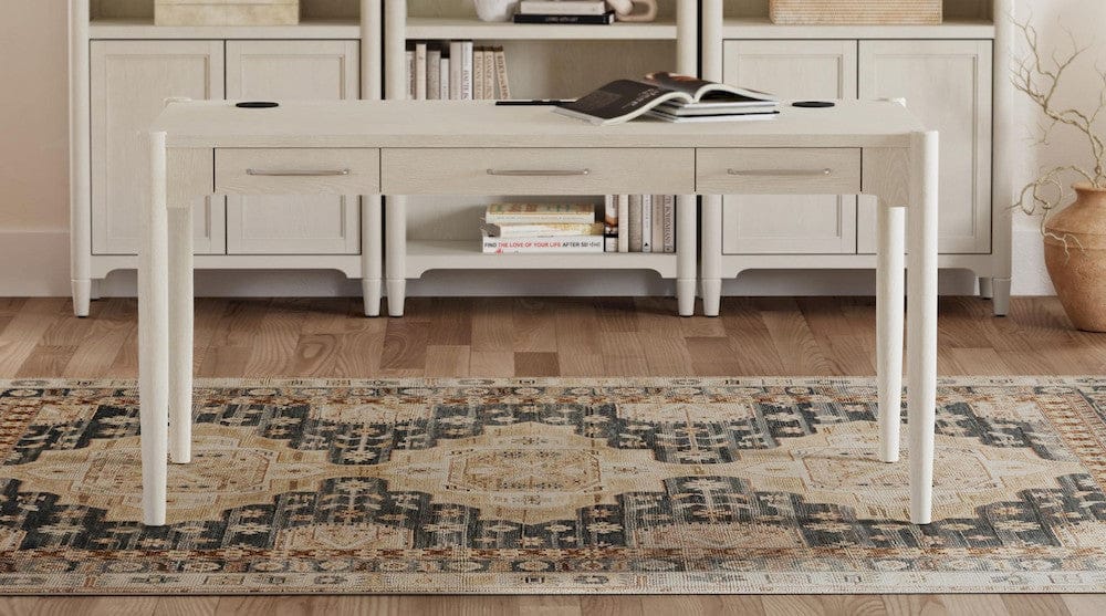 Martin Furniture - Towne - Modern Wood Office Writing Desk, Storage Table, White - IMTO384 view 11