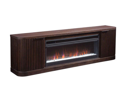 Martin Furniture - Tulane Contemporary 76in Fireplace Console, Entertainment Storage, TV Stand, Fully Assembled, Brown - IMTU370FP veiw 1