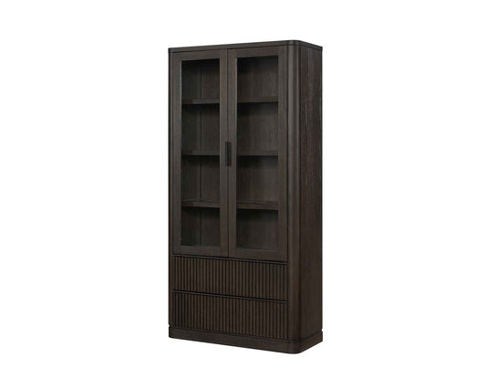 Martin Furniture - Tulane Contemporary Style, Wood Dining Display Cabinet, Dining Storage Cabinet, Fully Assembled, Brown - IMTU3876 veiw 1