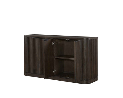 Martin Furniture - Tulane Contemporary Style, Wood Dining Sideboard, Dining Storage Cabinet, TV Stand, Entertainment Console, Fully Assembled, Brown - IMTU370 veiw 3