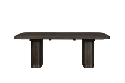 Martin Furniture - Tulane Contemporary Style, Wood Rectangular Extension Kitchen Dining Table, Brown - IMTU8442T-KIT veiw 2
