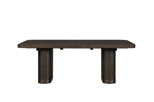 Martin Furniture - Tulane Contemporary Style, Wood Rectangular Extension Kitchen Dining Table, Brown - IMTU8442T-KIT veiw 2