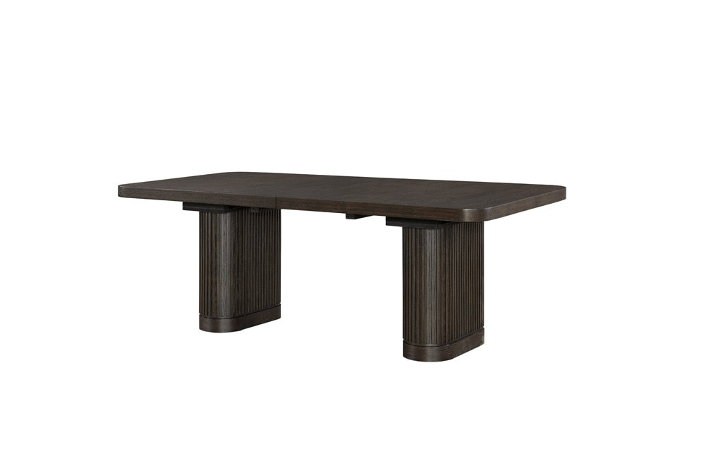 Martin Furniture - Tulane Contemporary Style, Wood Rectangular Extension Kitchen Dining Table, Brown - IMTU8442T-KIT veiw 3