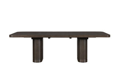 Martin Furniture - Tulane Contemporary Style, Wood Rectangular Extension Kitchen Dining Table, Brown - IMTU8442T-KIT veiw 4