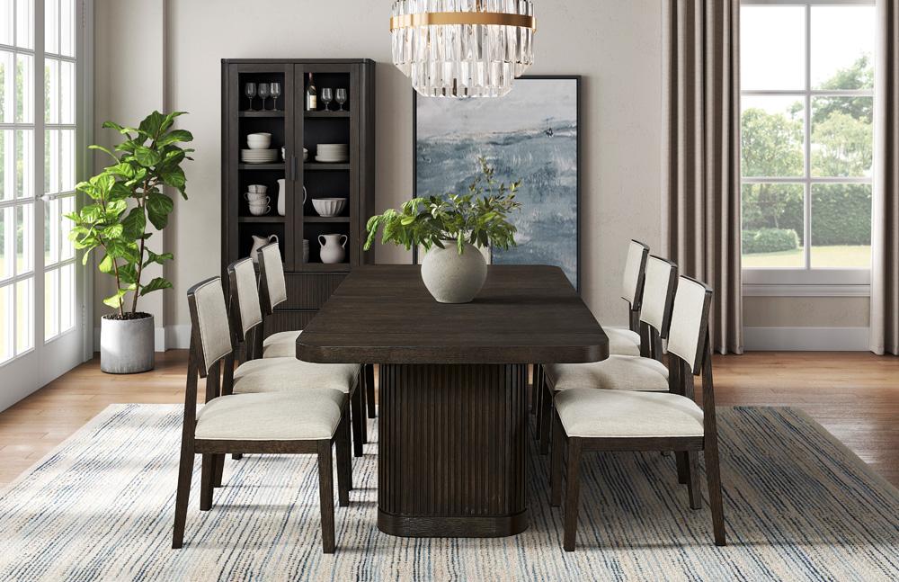 Martin Furniture - Tulane Contemporary Style, Wood Rectangular Extension Kitchen Dining Table, Brown - IMTU8442T-KIT veiw 8
