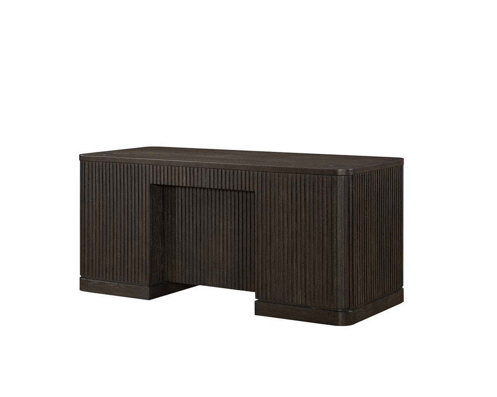 Martin Furniture - Tulane Double Pedestal Desk, Pedestal Desk, Writing Desk, Executive Writing Desk, Writing Table, Office Desk, Brown - IMTU680 veiw 3