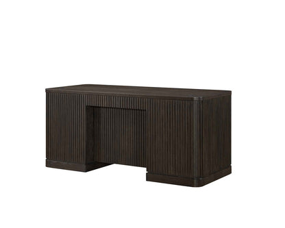 Martin Furniture - Tulane Double Pedestal Desk, Pedestal Desk, Writing Desk, Executive Writing Desk, Writing Table, Office Desk, Brown - IMTU680 veiw 3