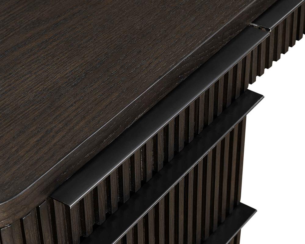 Martin Furniture - Tulane Double Pedestal Desk, Pedestal Desk, Writing Desk, Executive Writing Desk, Writing Table, Office Desk, Brown - IMTU680 veiw 6