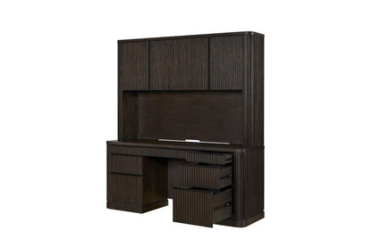 Martin Furniture - Tulane Executive Credenza and Hutch, Office Desk, Fully Assembled, Brown - IMTU682-689KIT veiw 5