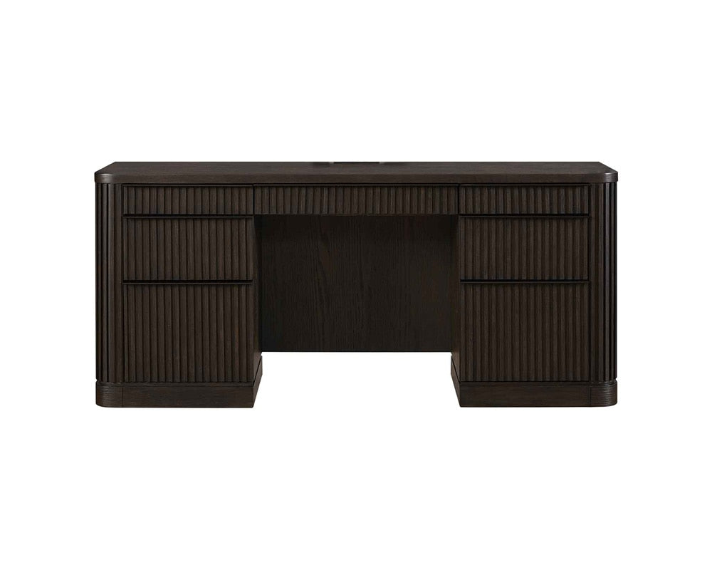 Martin Furniture - Tulane Executive Credenza, Executive Desk, Fully Assembled, Brown - IMTU689 veiw 2