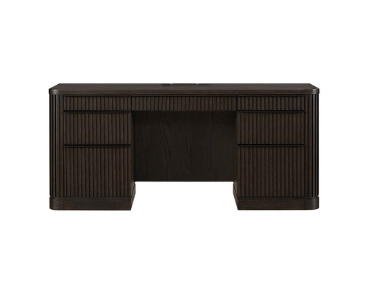 Martin Furniture - Tulane Executive Credenza, Executive Desk, Fully Assembled, Brown - IMTU689 veiw 2