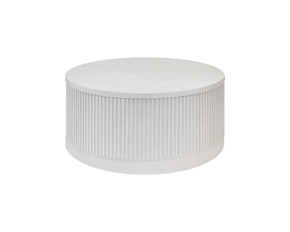 Martin Furniture - Tulane - Modern Round Coffee Table, Side Table, Cocktail Stand, Fully Assembled, White - IMTU4218W view 1