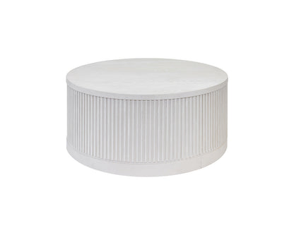Martin Furniture - Tulane - Modern Round Coffee Table, Side Table, Cocktail Stand, Fully Assembled, White - IMTU4218W view 1